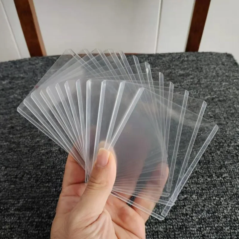 Fundas transparentes para tarjetas de juego, Protector exterior para tarjetas, fundas para carpetas de postales comerciales para tarjetas deportivas, para niños, 1-20 piezas