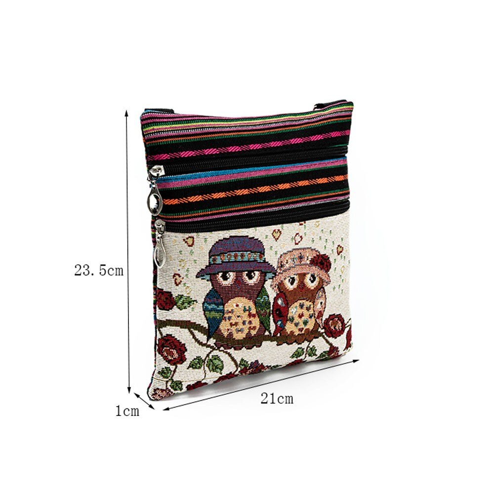 Tassen voor vrouwen geborduurde uil tote messenger bag voor meisjes schoudertas handtassen postbode pakket  k430
