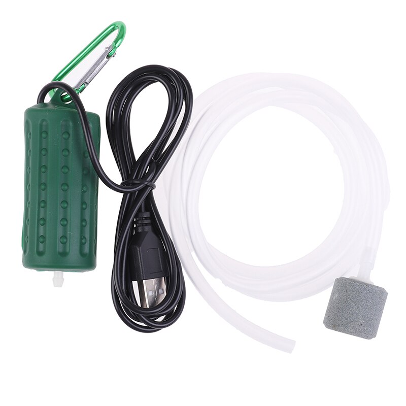 USB Mini Aquarium Filter Oxygen Air Pump For Fishing Tank Aquarium Tank Parts: ArmyGreen