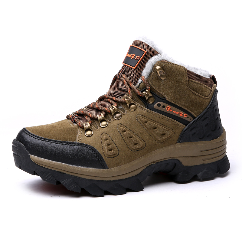 Winter draussen Turnschuhe Männer Wanderschuhe Klettern Berg Verfolgung Wandern Schuhe Männer Schnee Stiefel Pelz Warme Männer Wandern Stiefel: Blau / 45