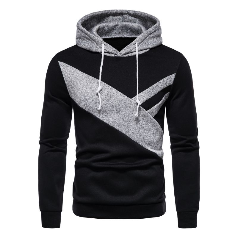 Jesień nowy sweter z kapturem męska moda codzienna dopasowane kolory duży rozmiar sportowa bluza z kapturem sweter para sweter Ropa Hombre: XXXL / GRAY