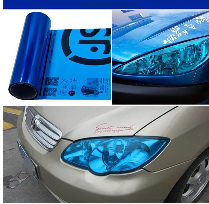 Car Headlight Taillight Protective Film Tint Vinyl Film Auto Lamp Film Sticker Sheet Color-Changing Smoke Matt Rear Fog Stickers