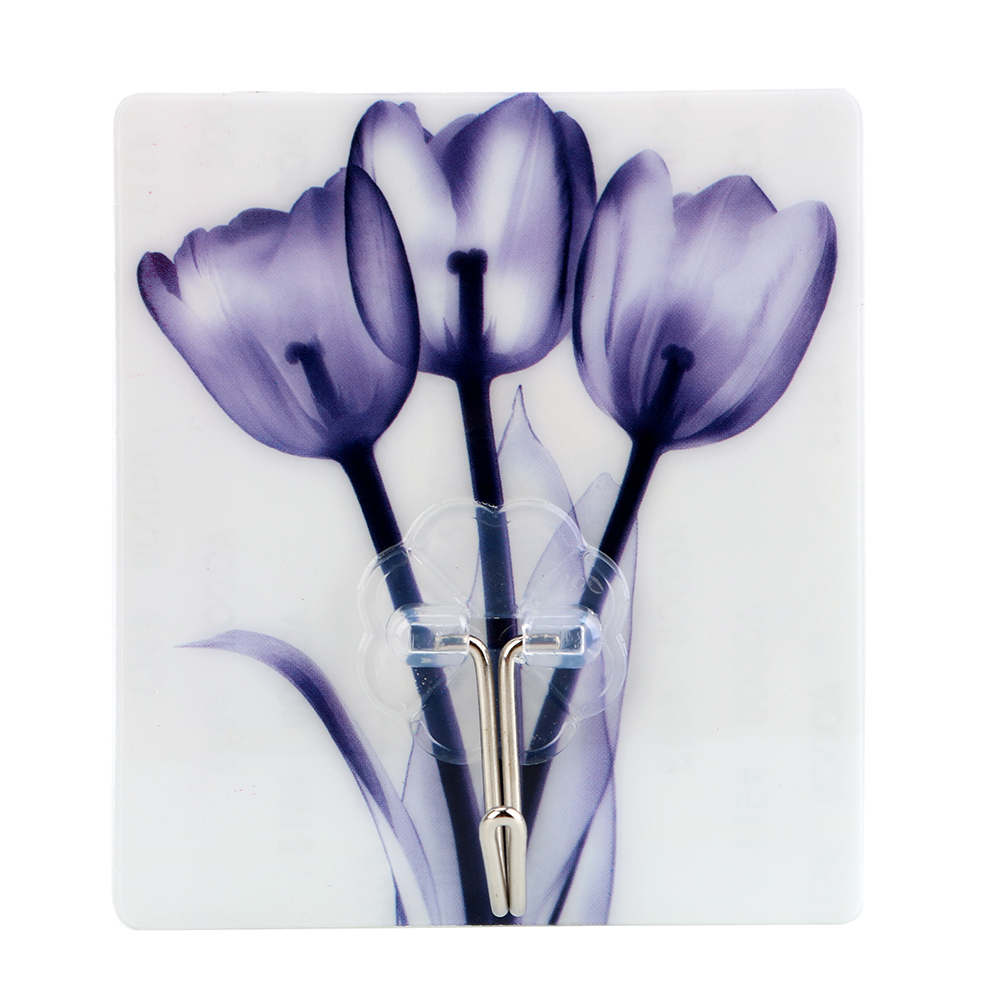 Support collant mural accessoires de salle de bain salle de bain cuisine crochets vêtements porte-serviettes crochet adhésif motif fleur