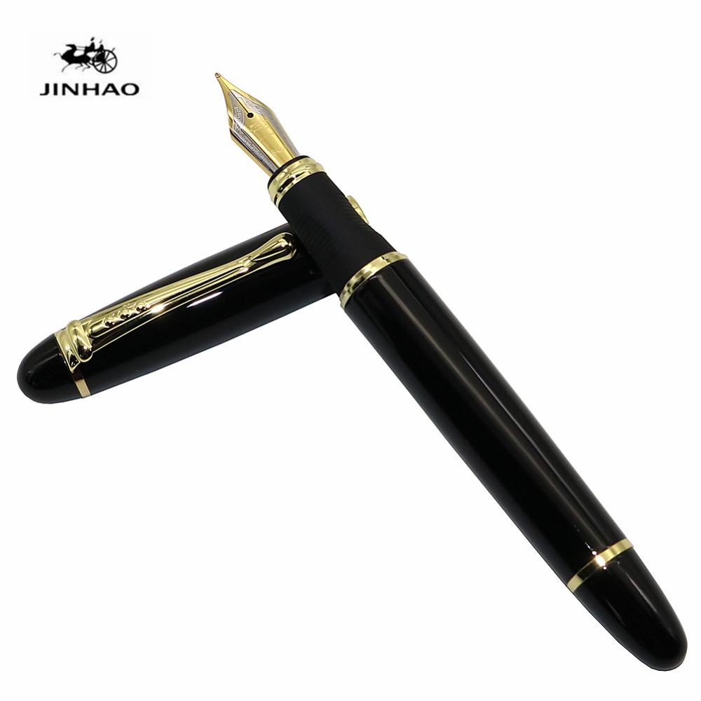 Jinhao X450 Iraurita Brunnen stift Voll metall Goldene Clip luxus stifte Schüler Schreibwaren Büro schule liefert: Schwarz