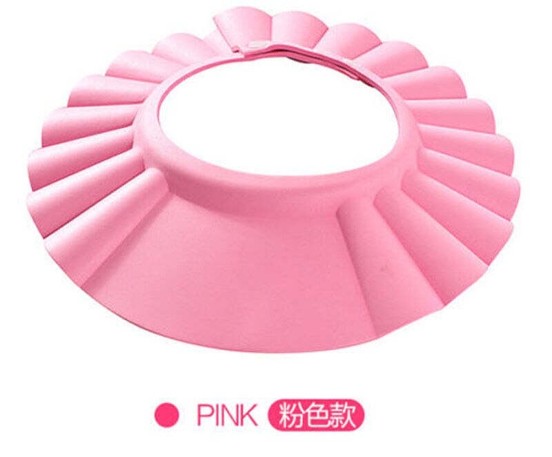 Baby Shower Cap Verstelbare Plooien Zachte Casua Duurzaam Shampoo Cap Wash Hair Shield Shampoo Cap Hoed Voor Baby Wassen hair Shield: Roze