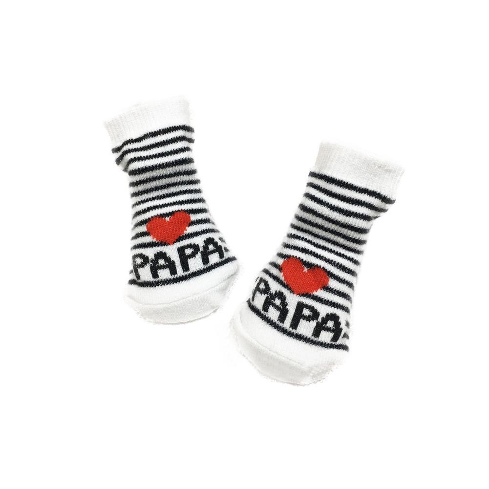 Cute Infant Baby Girl Boy Soft Warm Cotton Love Mama/Papa Letters Socks: Papa