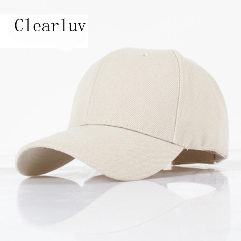 Baseball keps män justerbar snapback hatt solid colorbucket dam stil kepsar utomhus för: Beige