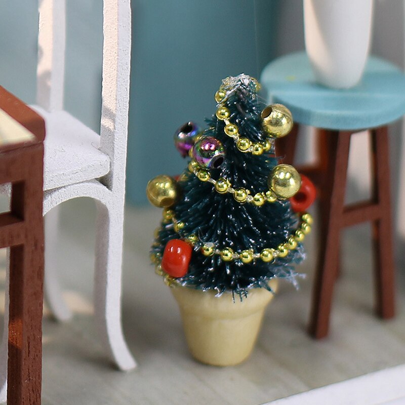 Diy Miniature Dollhouse Kit Handmade Model Wooden House Kitchen Roombox Birthday Christmas Kids Toys Doll House Furniture