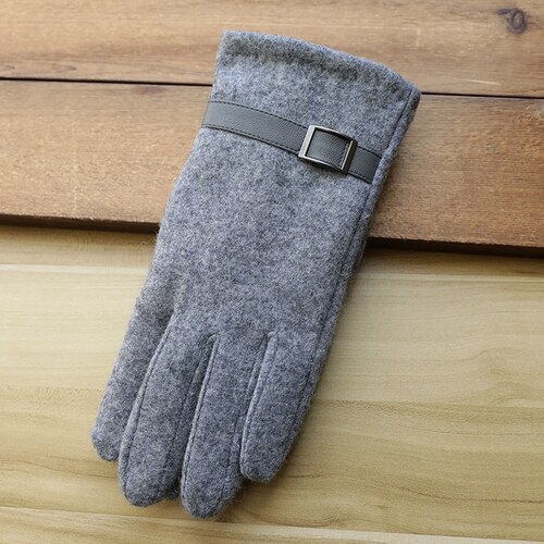 Mens Merino Wolle Handschuhe Winter Touchscreen 80% Merino Wolle Handschuh Bildschirm berühren Mens Verdicken Thermische Wolle Winddicht Warme Handschuhe: grau A ( 1 Paar )