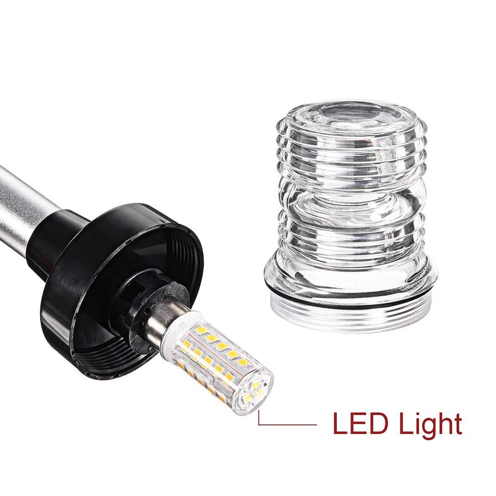 Rabattre LED Bateau Feu De Navigation pour Yacht Marin Ancres de Poupe Lumière 12 ~ 24 V Voile Signal Lumineux 4000 ~ 4500K Blanc Pur