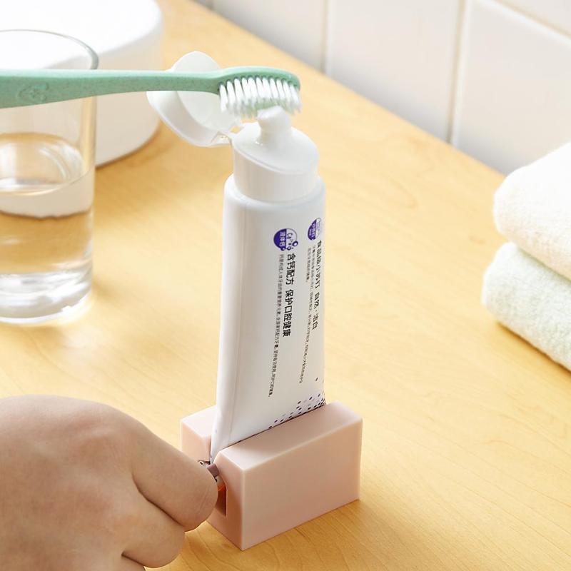 Multifunktionel tandpasta tube squeezer squeezer tandpasta let bærbar plastdispenser badeværelse tilbehør