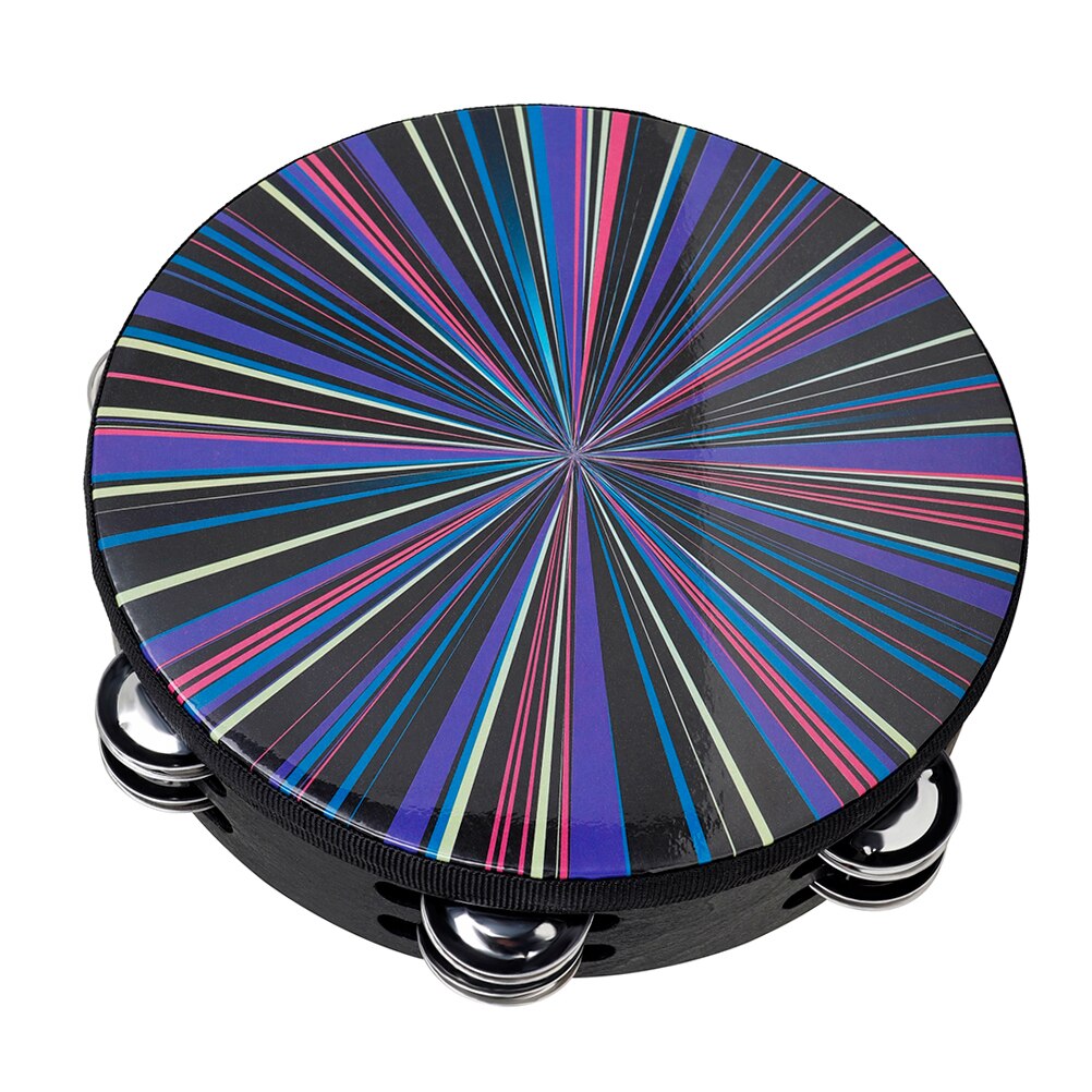 Bell Drum Percussion Hand Drum Percussion Instrument Hand Tambourine for Playing: Silver