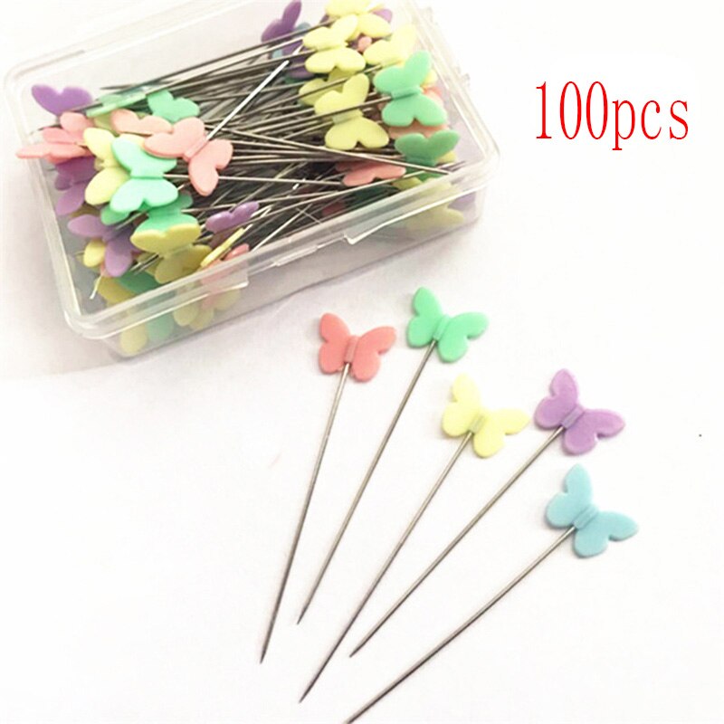 Borduren Patchwork Pins Dressmaking Pins Accessoires Gereedschap Naaien Naald Diy Naaien Accessoires Rvs: butterfly-100