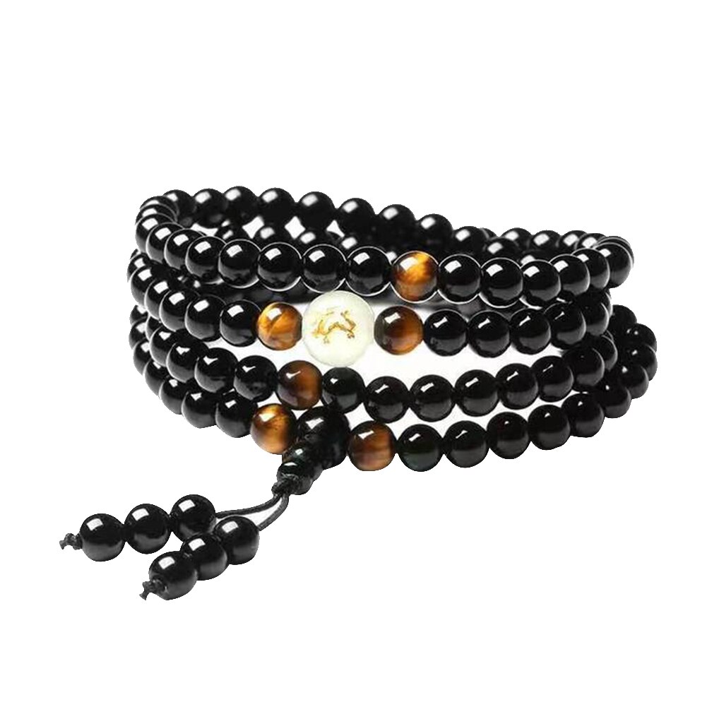 Obsidian Dragon couple multi-layer luminous Stone Beaded Bracelet Lovers Transfer Luck Bracelet & Bangle Jewelry for lover: 1A