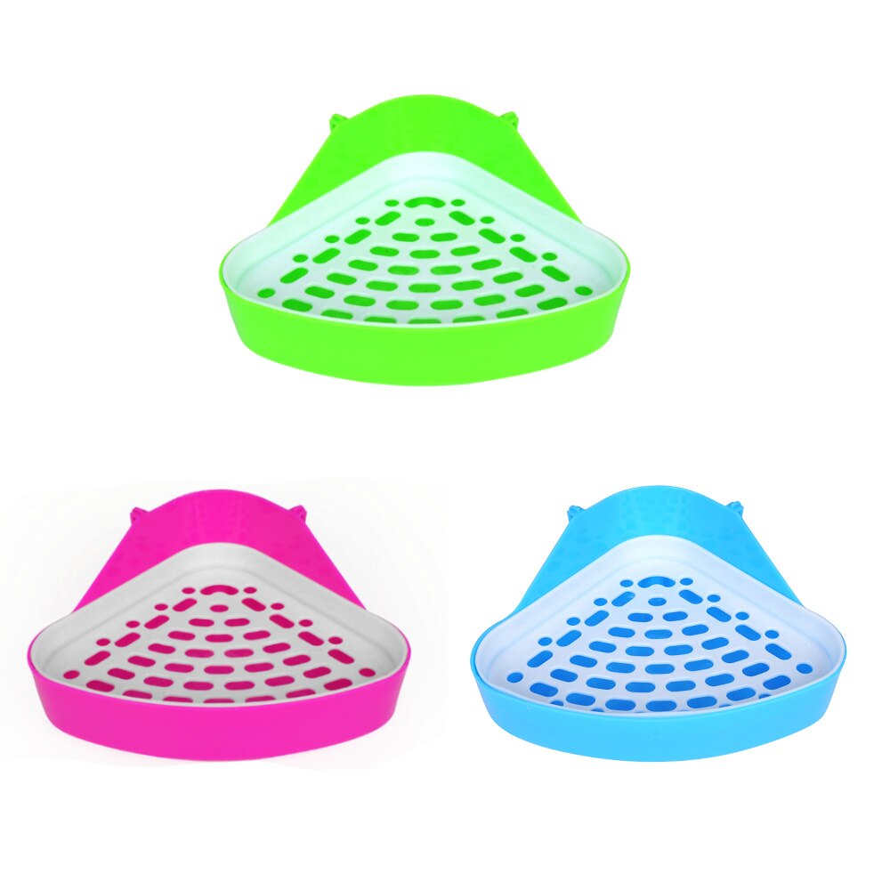 Pet Cat Corner Toilet Litter Trays Rabbit Litter Clean Box Triangle Toilet Potty Trainer Hamster Chinchilla Guinea Pig Bunny