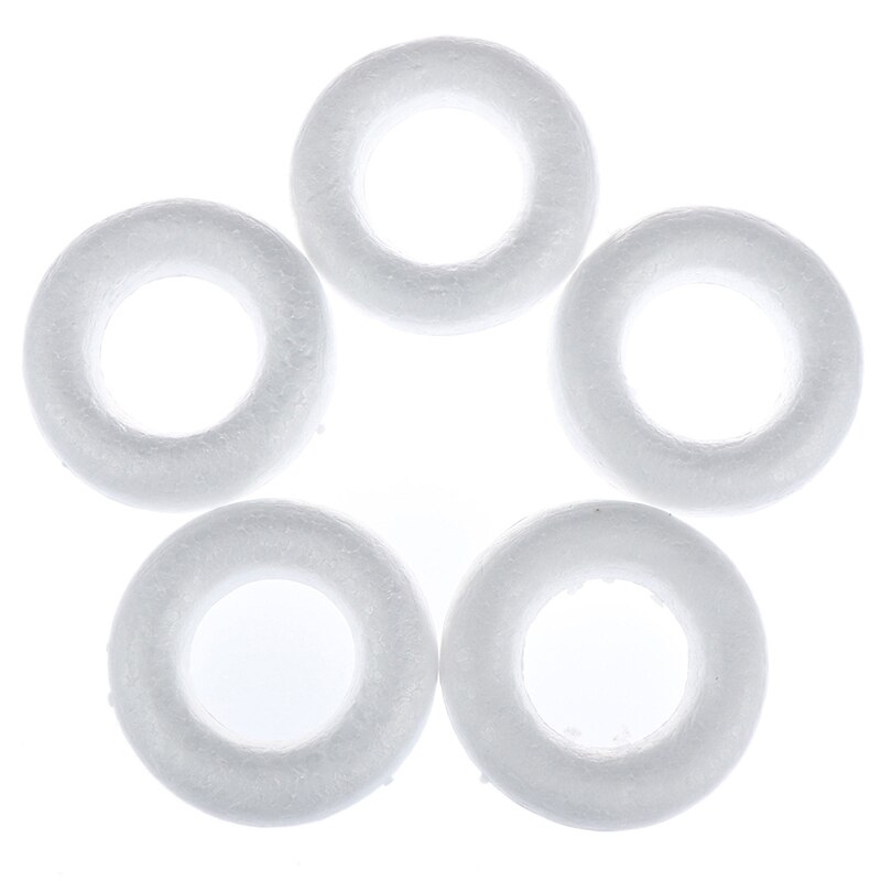 5 pièces rondes bricolage boules de polystyrène boule de noël blanc modélisation polystyrène mousse artisanat boules décorations de noël fête de mariage