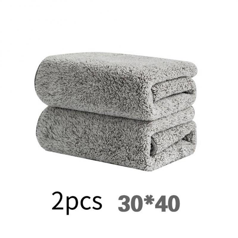 Carvão de bambu engrossado super absorvente pano de prato cozinha anti-graxa pano de limpeza de microfibra panos de limpeza acessórios ferramentas: 2pcs 30x40cm