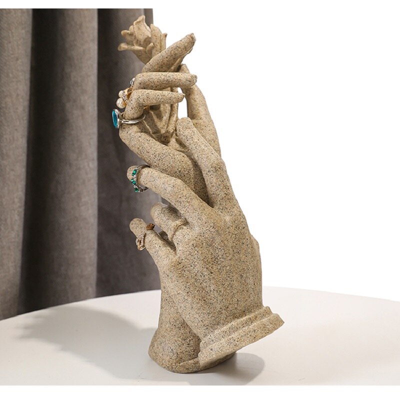 Resin Mannequin Hand For Jewelry Ring Display: yellow