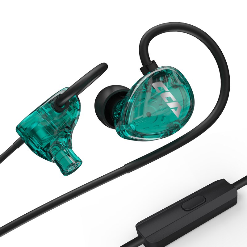 Cca csa 1dd hifi in-ear-kopfhörer, monitor-kopfhörer, in-ear-ohrhörer, sport-headset mit geräuschunterdrückung, kz zax zsx zsn pro  zs10 pro asx: Csa green mic
