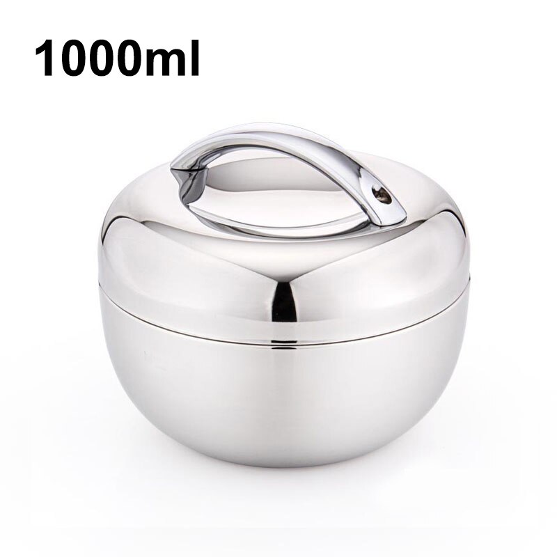 304 Stainless Steel Double Wall Vacuum Thermal Lunch Box For Kids Office Food Storage Container School Insulation Bento Box Set: Orange