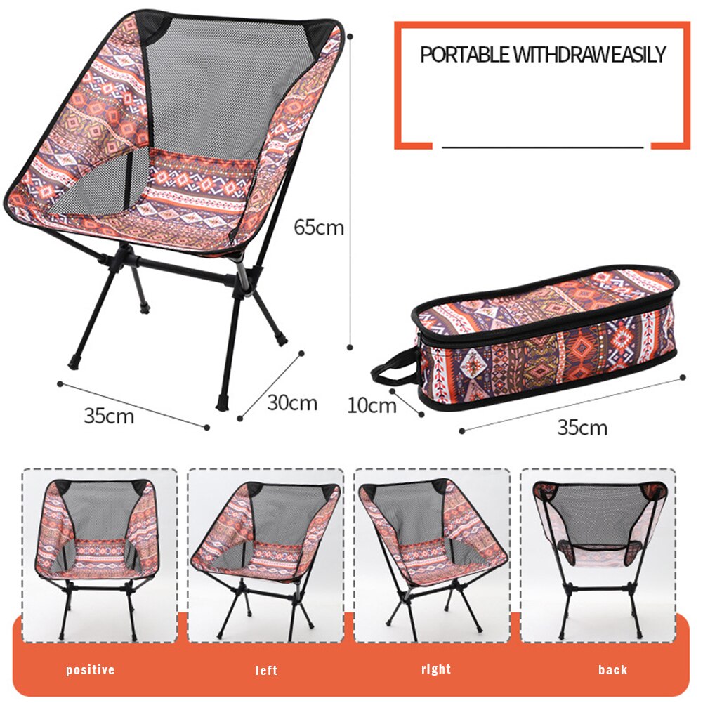 Aluminium Portable Folding Chair Outdoor Camping Strand Wandelen Picknick Bbq Vissen Meubels Met Opbergtas