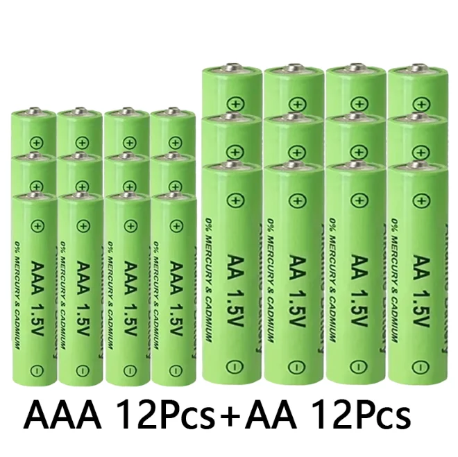 1.5V AA+AAA Ni Mh Rechargeable Battery, AAA Alkaline 3800-3000Mah,For Flashlights, Toys, Clocks, MP3, Nickel Hydrogen Batteries: Beige
