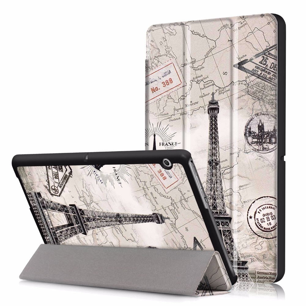 For Huawei MediaPad T3 10 9.6 Tablet Case For Huawei T 3 10 9.6 AGS-W09 AGS-L09 AGS-L03 Print Flip Leather Stand Cover+Stylus