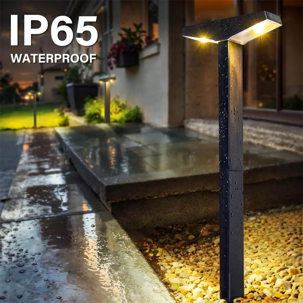 Paquete de 1/4 luces solares para caminos, luces solares para exteriores IP65, luces impermeables para jardín, lámpara Solar, lámparas de paisaje para exteriores para césped