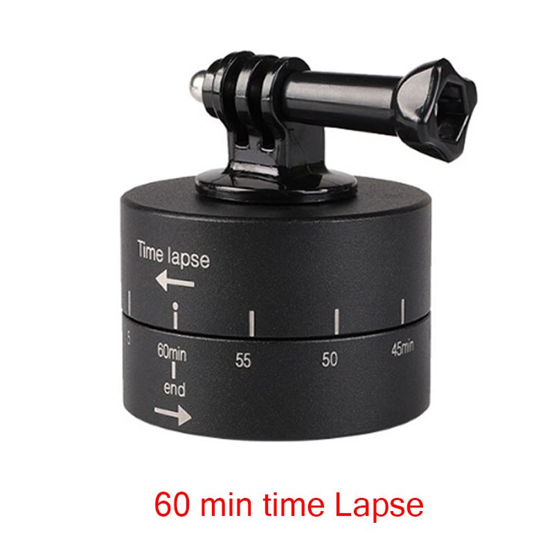 60/120 Minute Automatic Time Lapse 360 For GoPro Rotation Time Lapse Timer Tripod Head Photography Delay Automatic Tilt Head: 60 min time Lapse