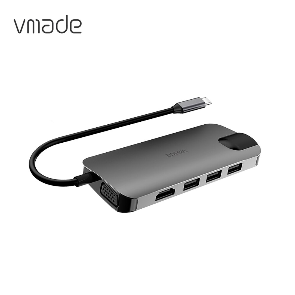 Vmade CB012A Type C Hub Usb C Hub Multi Usb 3.0 Hub Hdmi Adapter Dock Voor Macbook Pro Huawei mate 30 USB-C 3.1 Splitter Poort