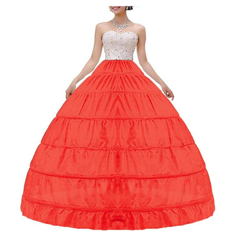 Neue 6 Reifen Petticoat für Ballkleid Hochzeit Kleid Krinoline Unterrock Hochzeit Zubehör: verrotten