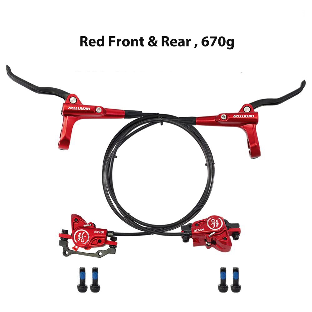 Bike Brake Hydraulic Oil Pressure Disc 800/1450 Mountain Bicycle Oil Brake Upgrade MTB Bike Accessories: Red  Set