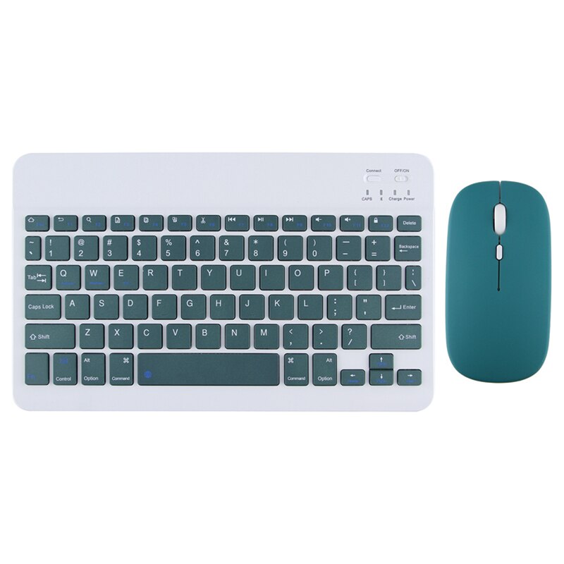 Wireless Keyboard and mouse Mini keyboard for tablet for ipad Tablet Wireless bluetooth keyboard For Android ios Windows Phone: Dark green