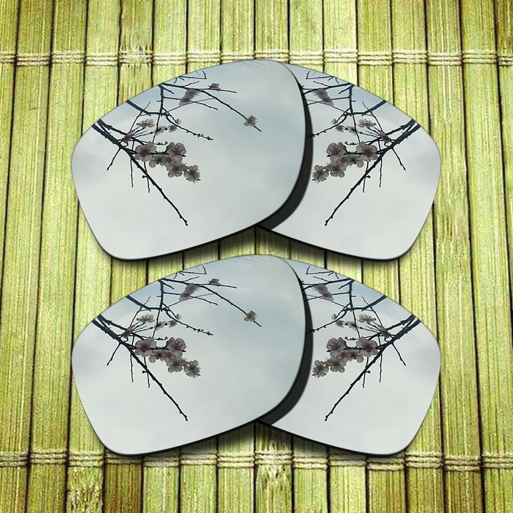 Polarized Replacement Lense For-Oakley Sliver Sunglasses Frame True Color Mirrored Coating - Options: 2x Chrome