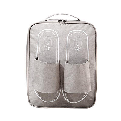 Portable Travel Shoe Bag Slippers Sorting Bag Wardrobe Organizers Multifunction Travel Accessories Shoe Organizer Storage Bag: GRAY