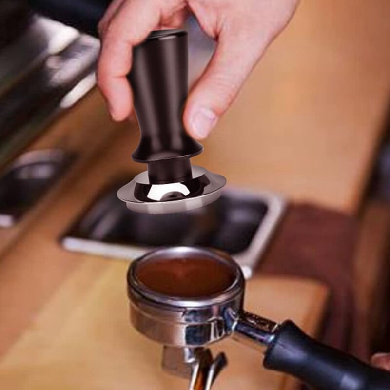 Calibrated Espresso Tamper Coffee Tamper With Spring Loaded Tamper Tool Powder Press With Flat Stainless Steel Base
