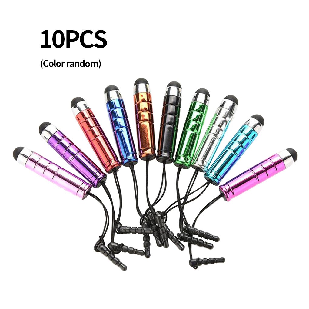 10pcs Color Random Phone Tablet Touch Screen Capacitive Pen Mini Portable Digital Capacitive Pencil Stylus
