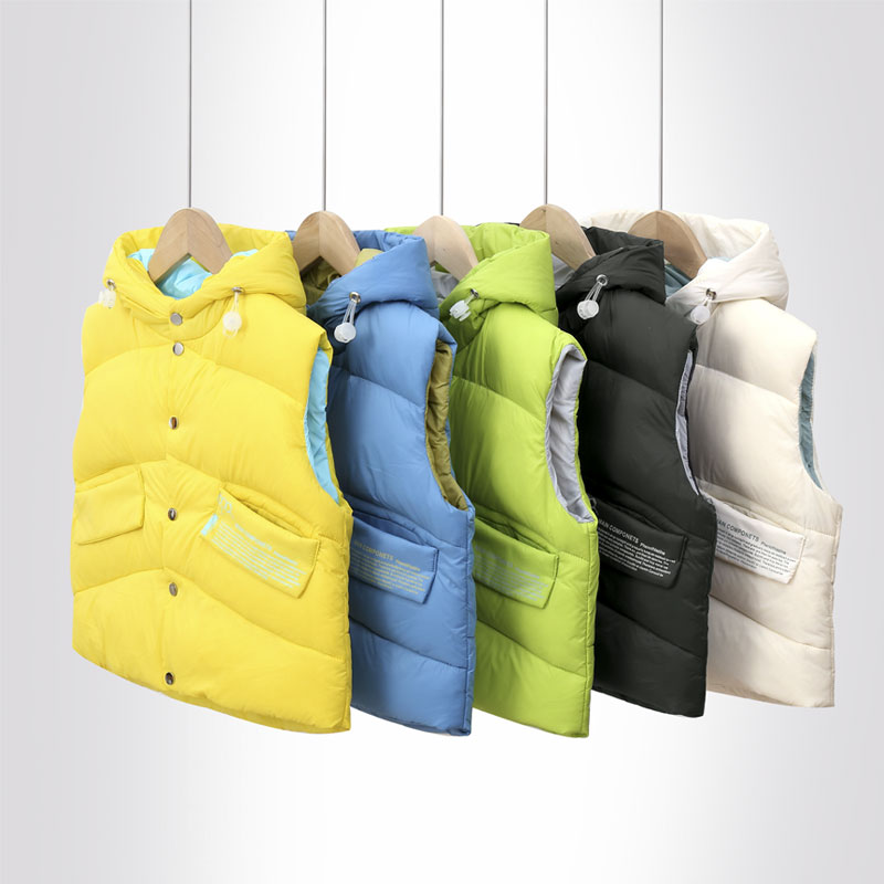 Winter Herfst Kinderen Vest Down Warm Hooded Baby Jongens Meisjes Vest Voor Kinderen Kleding Cartoon Down Vest Kids 3-8Y