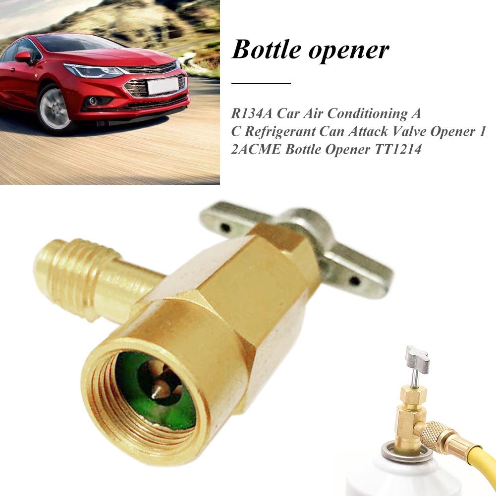 til  r134a kjølemedier 1/2 acme tråder 1/4 "sae flaskeåpner adapter a/c kjølemiddel kan tappe ventil rote måke flaske adapter