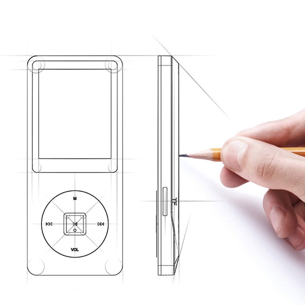 Portable MP3 Player With LCD Screen FM Radio Video Hifi Player Movies E-books Music Players With Built-in Microphone