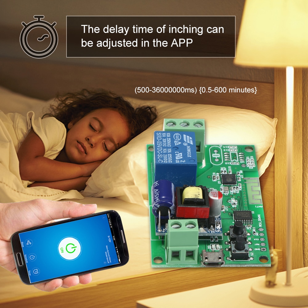 eWeLink DC5V / AC85-250V Wifi Switch Wireless Relay Module Smart Home Automation Modules Phone APP Remote Control Timer Switch