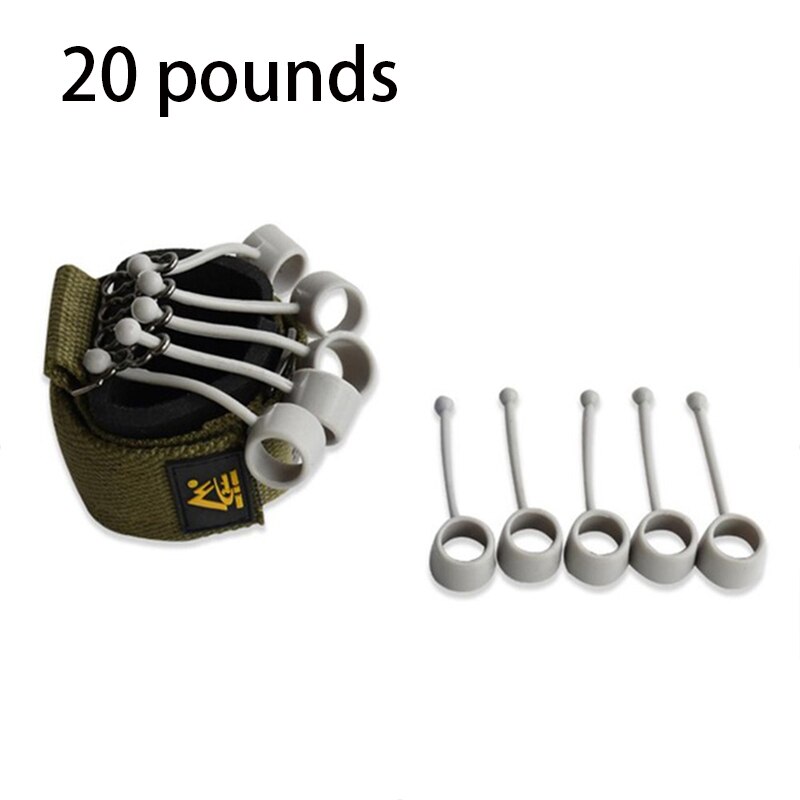 Vinger Grijper Kracht Trainer Yoga Weerstand Band Vinger Buigen En Strekken Training Apparaat Vinger Kracht Grip Apparaat: 20LBS