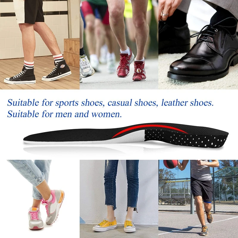 Plantillas ortopédicas para hombre y mujer, plantilla de Gel con cojín de espuma viscoelástica, almohadillas de soporte para arco de silicona, almohadilla para calzado deportivo, inserto suave para correr