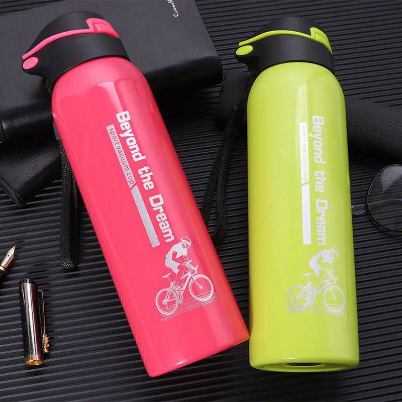 500 ML Bike Water Bottle Outdoor Sport Portable Bicycle Kettle Thermos Water Bottle Stainless Steel Mountain Cycling Bottle