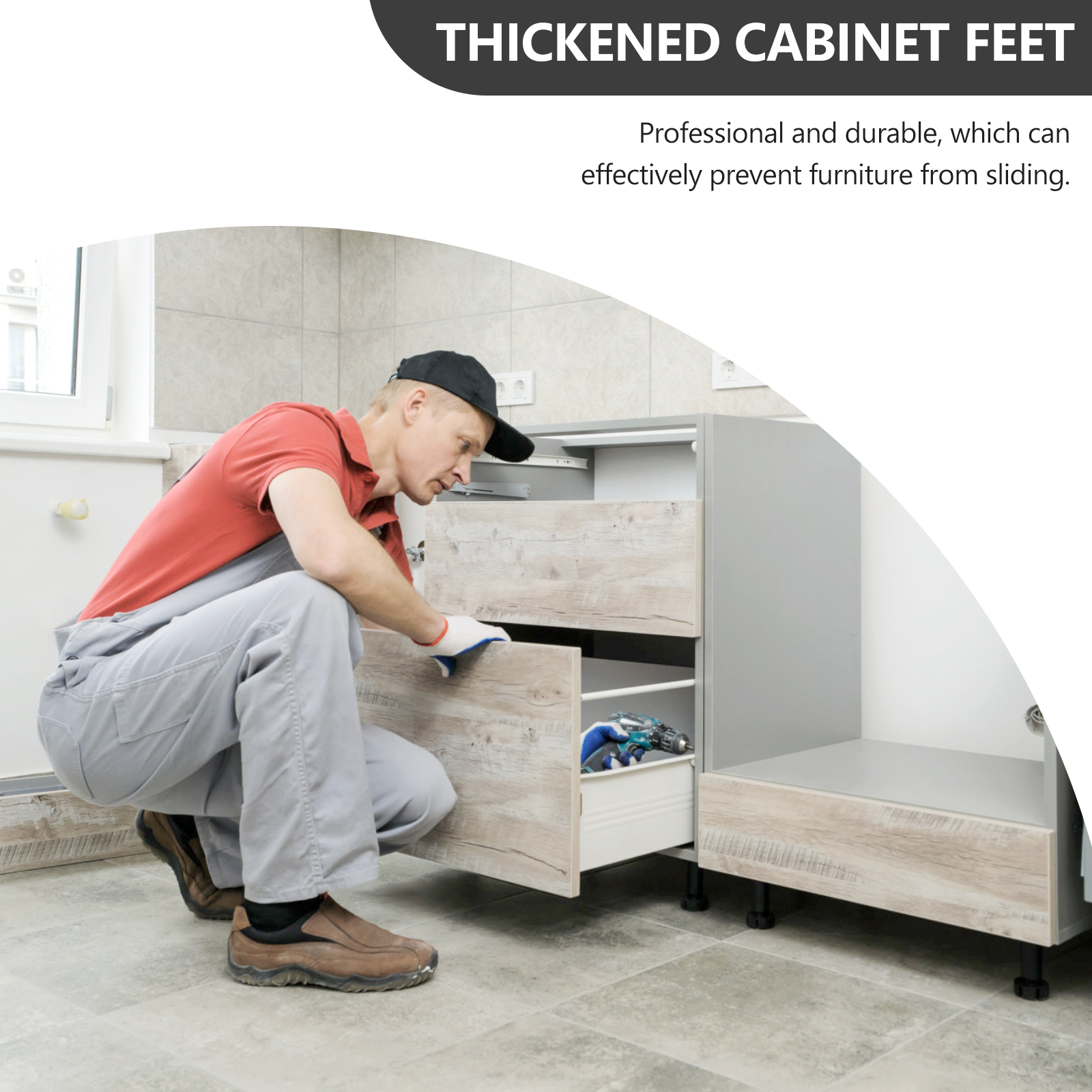 10 Sets Black Plastic Adjustable Cabinet Feet With Durable Furniture Legs Stable Brackets For Clips Shelf Supports Hardware