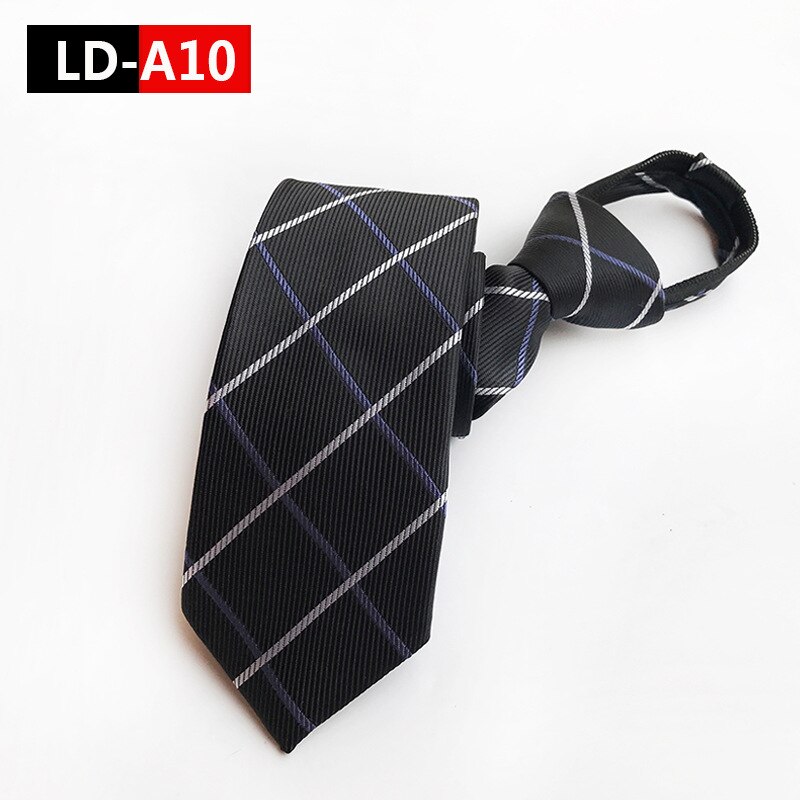 Original Convenient Fast Zip Tie Men's Simple Business 8 Cm Wedding Groom Lazy Easy To Pull Decorative Tie: LD-A10