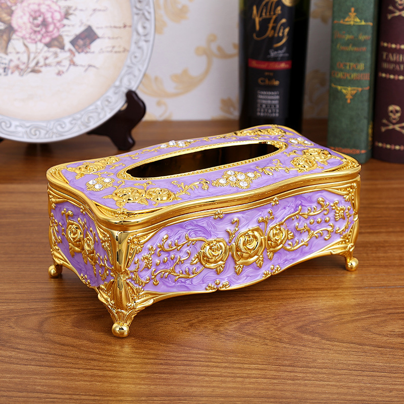 Caja de pañuelos para toallas de papel, color dorado y plateado, para guardar servilletas, organizador para el hogar, hotel, bar y coche.