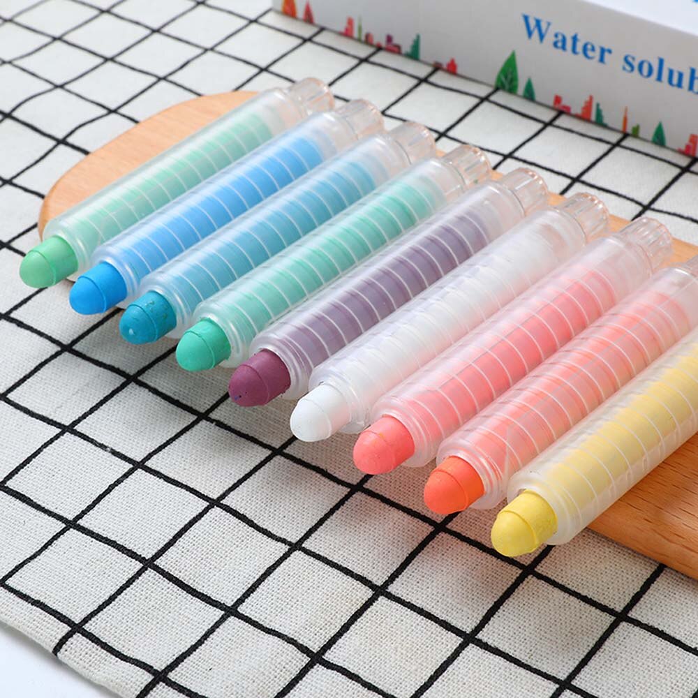 6/12 Pcs Chalks Water-Soluble Dust-Free Color Chalk Drawing Board Erasable Solid Chalk Is Not Easy To Break Drawing Chalks For