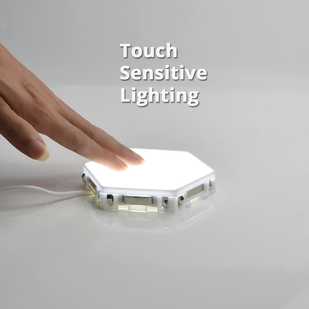 LED Quantum Modulaire lamp Touch Sensor nachtlampje Magnetische Module DIY Patroon Decoratie Slaapkamer Muur Ambient Backlight verlichting