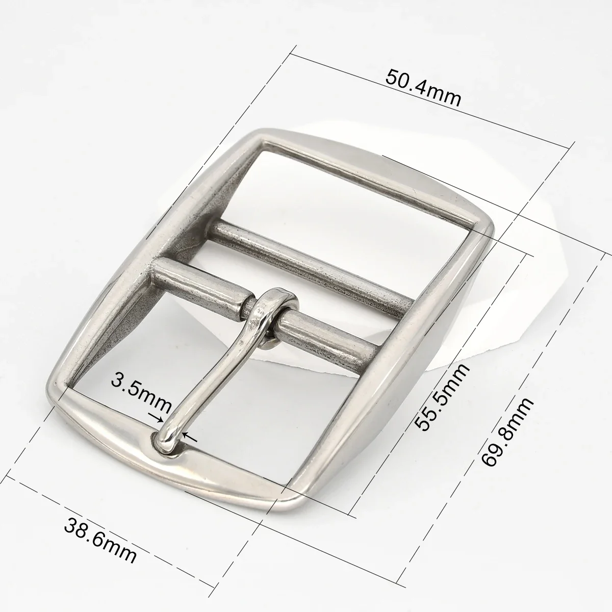 Fibbia per cintura in acciaio inossidabile Doppia barra Fibbia ad ardiglione regolabile Parti per cinturini artigianali in pelle Tri-scivolare Accessori per imbracatura per cavezza per cavalli: Colore di zinco antico